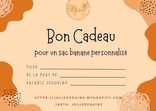 1 Carte-cadeau banane Jolie dégaine