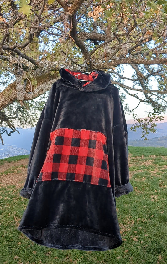 Poncho-plaid Bûcheron